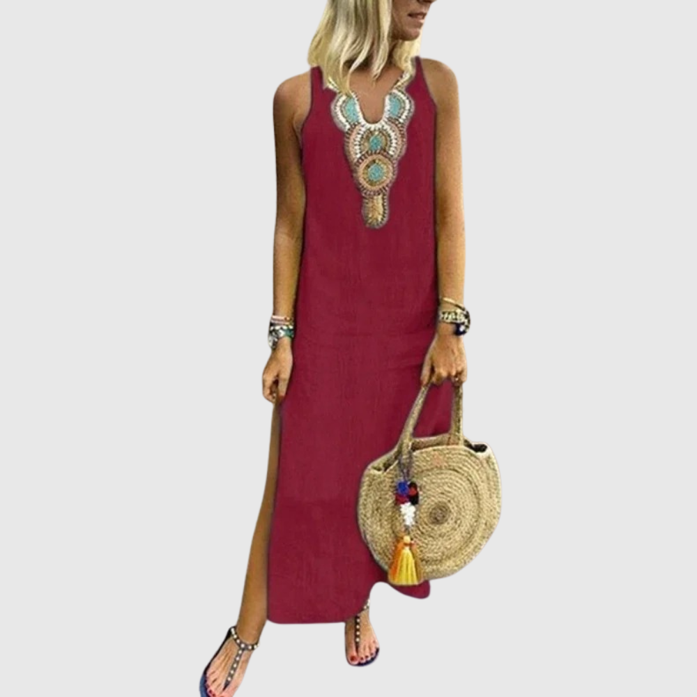 Bohemian Side Split Maxi Dress