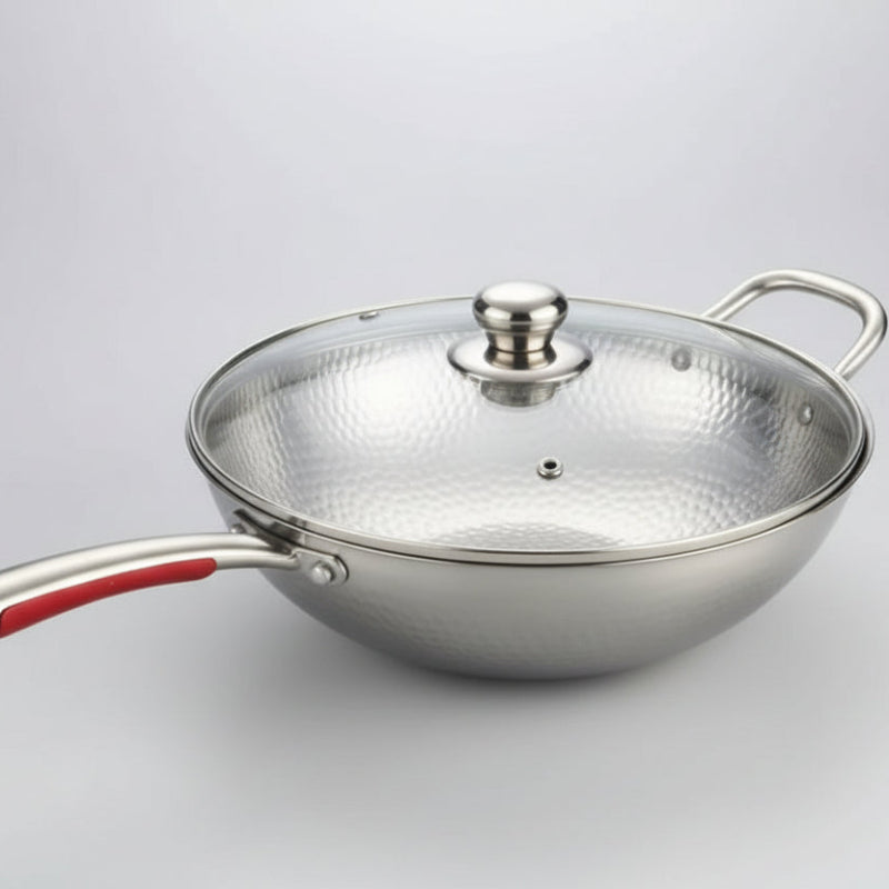 Premium Titanium Wok with Curved Base for Induction Cooking 8