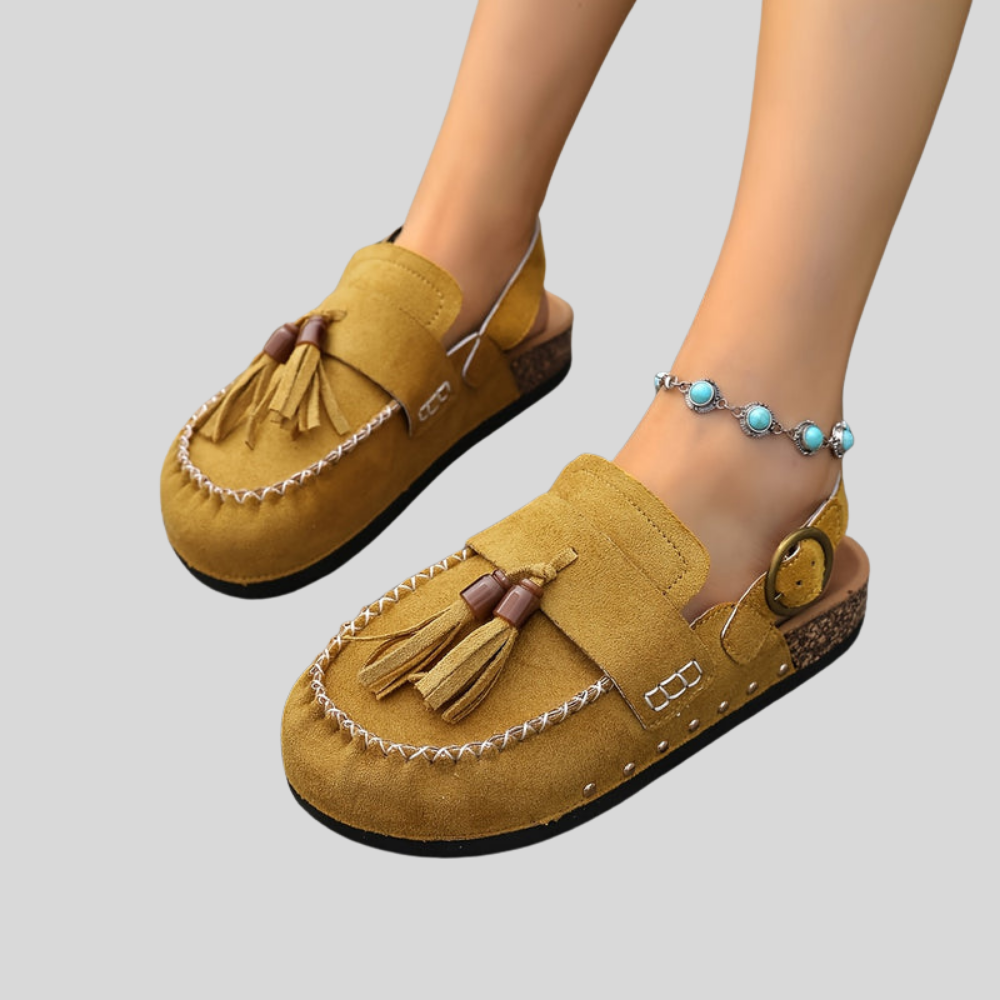 Tassel Comfort Leather Sandals