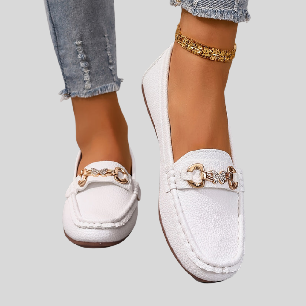Butterfly Crystal Leather Sandals