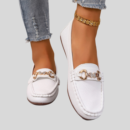 Butterfly Crystal Leather Sandals