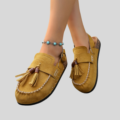 Tassel Comfort Leather Sandals