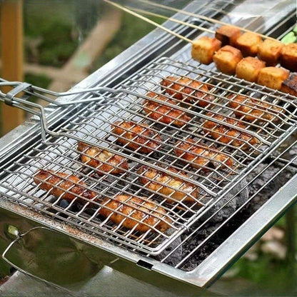 GRILLMESH – Large Capacity BBQ Basket for Even Outdoor Grilling Control