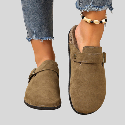 Buckle Comfort Leather Sandals