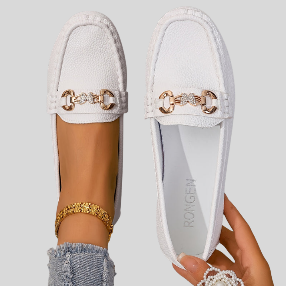Butterfly Crystal Leather Sandals