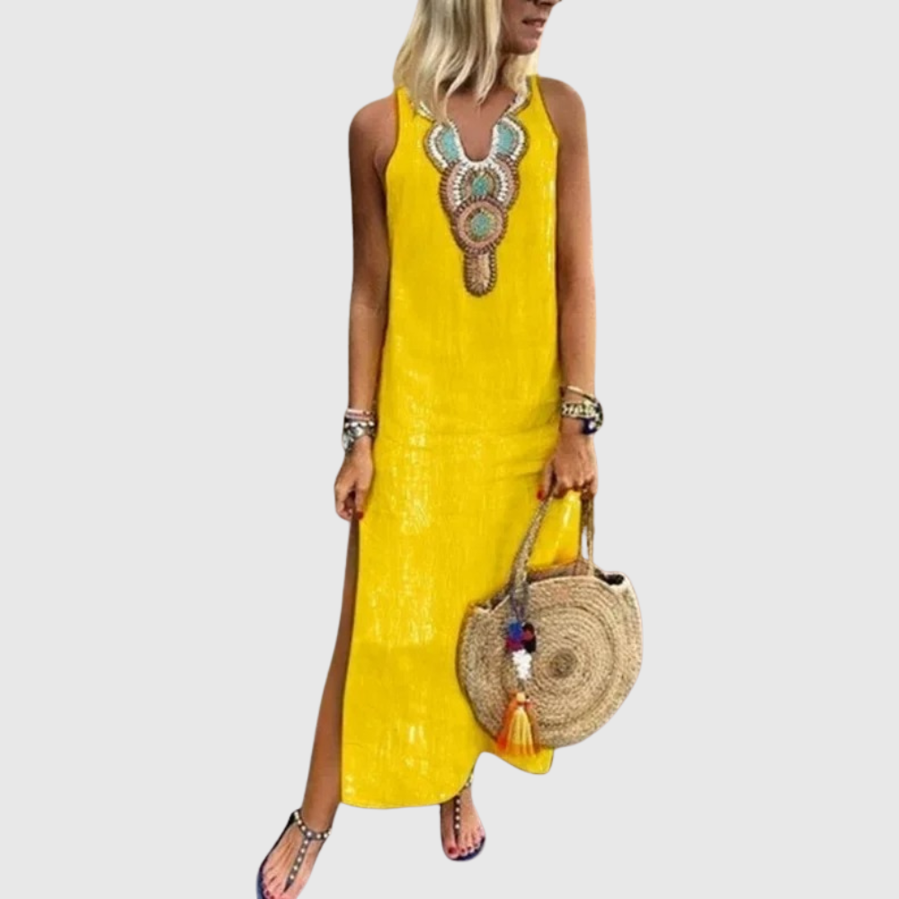 Bohemian Side Split Maxi Dress