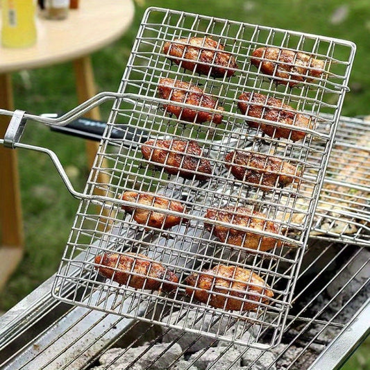 GRILLMESH – Large Capacity BBQ Basket for Even Outdoor Grilling Control