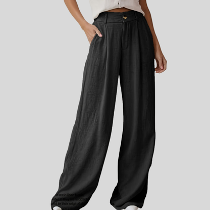 Elastic Waist Wide Pants