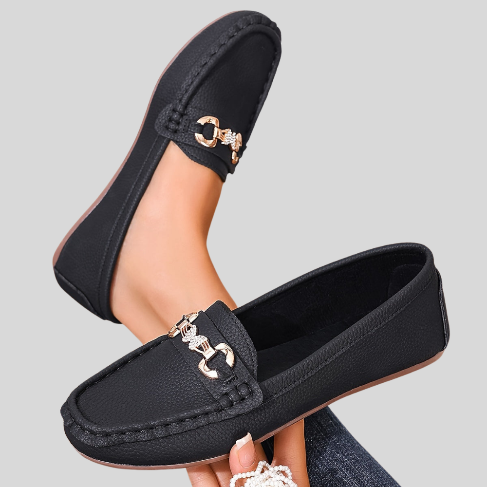 Butterfly Crystal Leather Sandals
