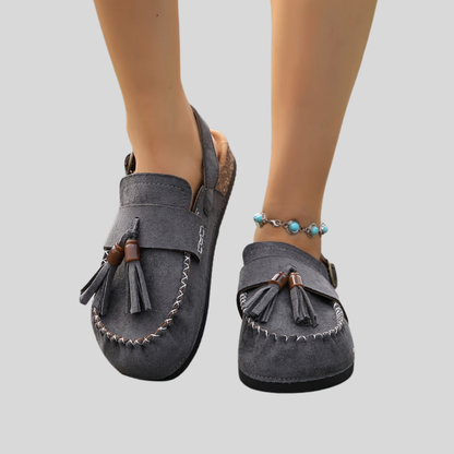 Tassel Comfort Leather Sandals