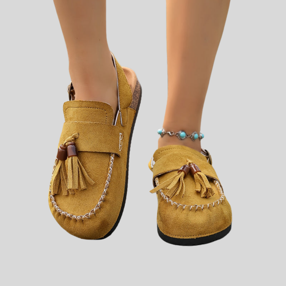 Tassel Comfort Leather Sandals