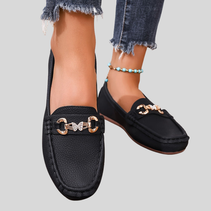 Butterfly Crystal Leather Sandals