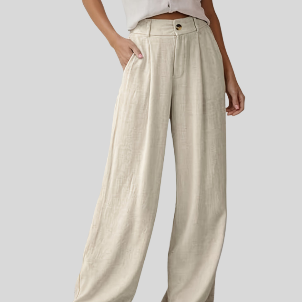 Elastic Waist Wide Pants
