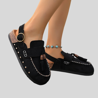 Tassel Comfort Leather Sandals