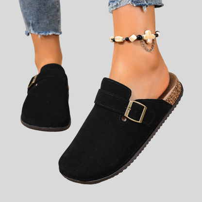 Buckle Comfort Leather Sandals