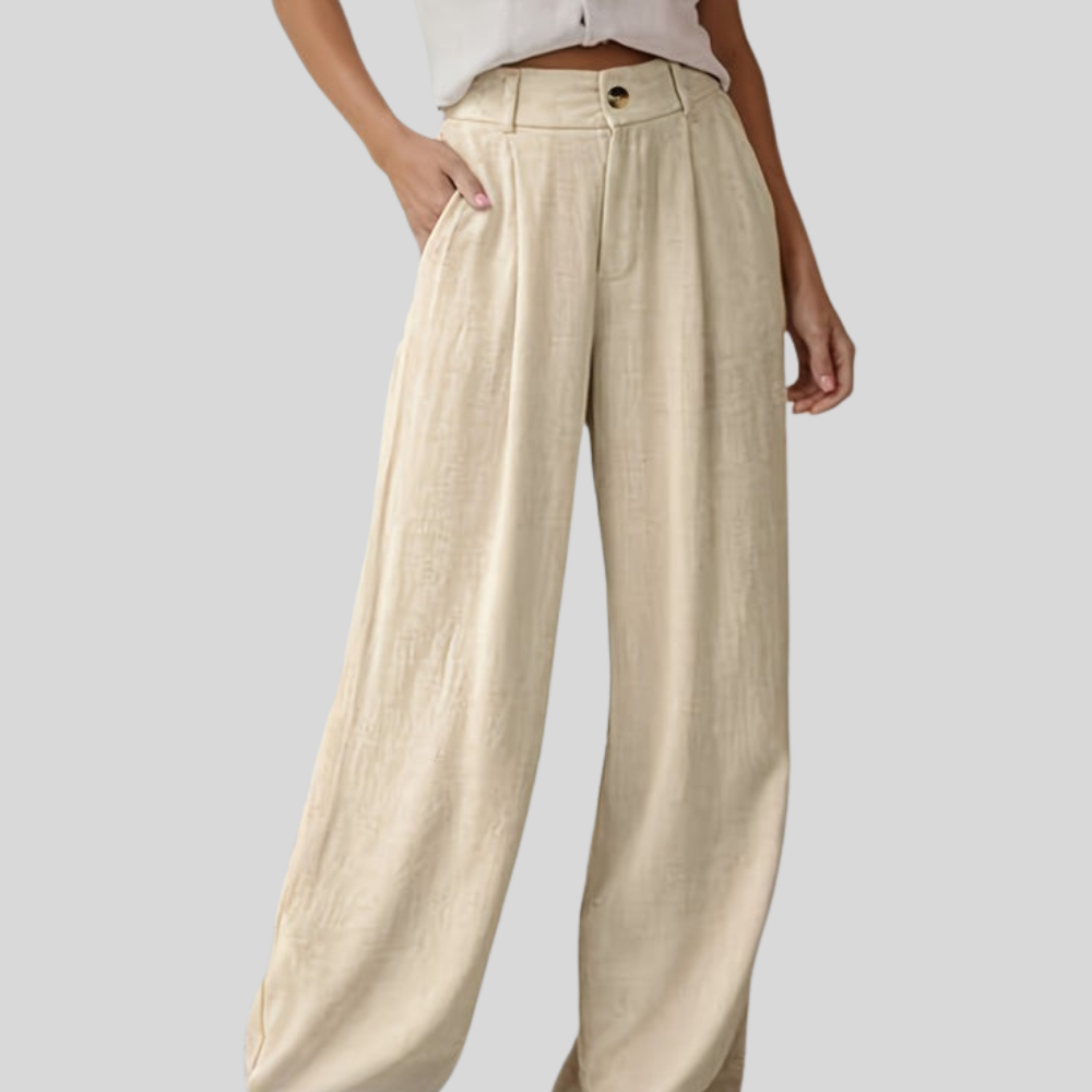 Elastic Waist Wide Pants
