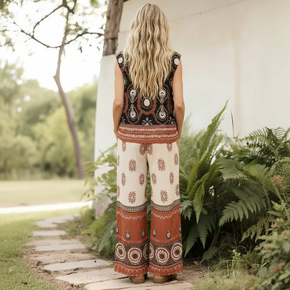 Bohemian Linen Print Vacation Set