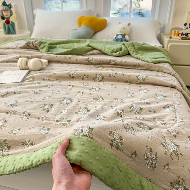 SOFTBLOOM – Lightweight Floral Summer Quilt for Breathable Sleep Comfort