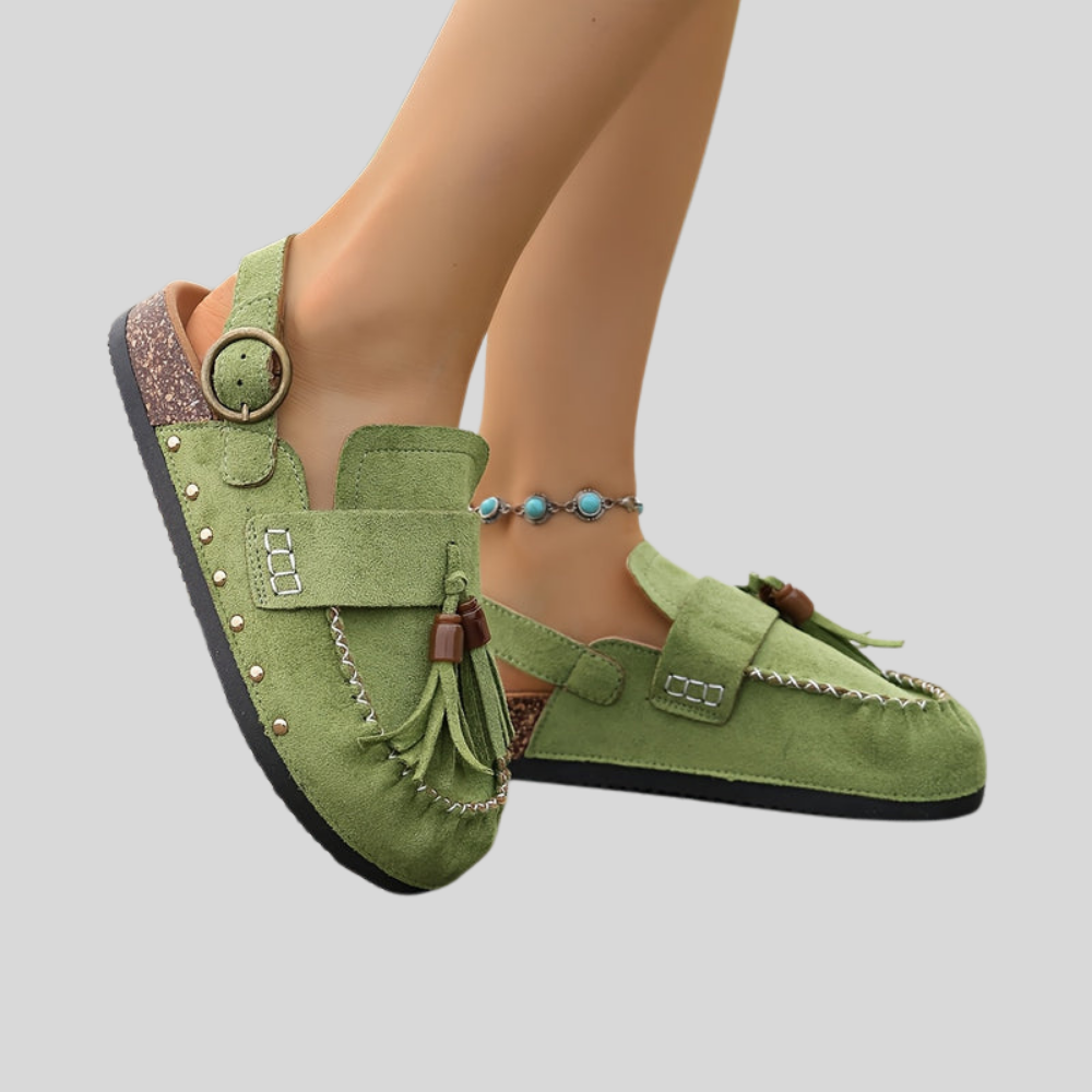 Tassel Comfort Leather Sandals
