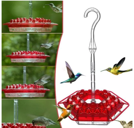 BLOOMHIVE – Ant-Proof Hummingbird Feeder with 30 Flower-Inspired Feeding Ports