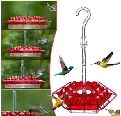 BLOOMHIVE – Ant-Proof Hummingbird Feeder with 30 Flower-Inspired Feeding Ports