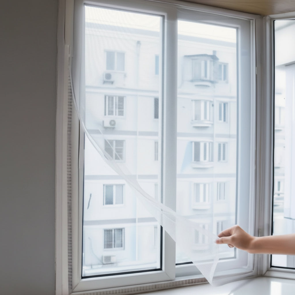 BUGMESH - Self-Adhesive Mosquito Window Screen for Easy Installation 1