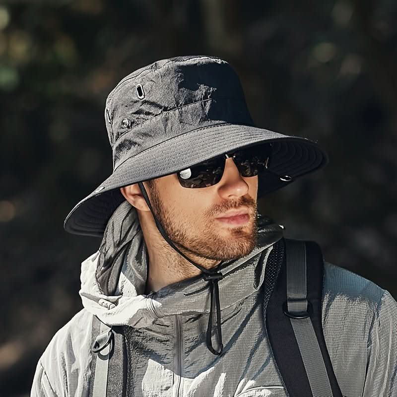 Breathable Wide Brim Sun Hat for Men and Women - UV Protection Beach Hat 0