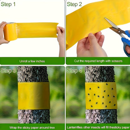 BugStrip - Outdoor Sticky Insect Barrier Tape for Effective Plant Protection 6
