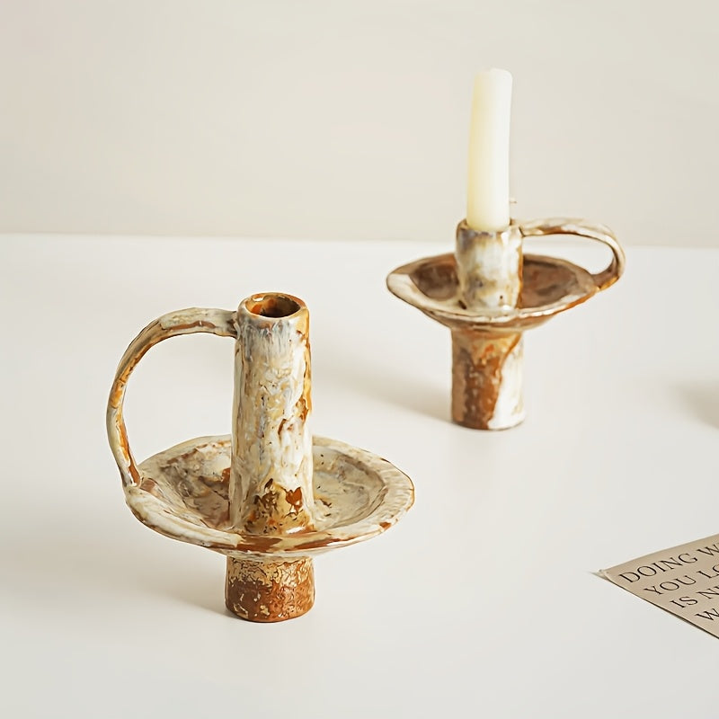 Ceramika Retro - Handcrafted Ceramic Candlestick for Cozy Ambiance & Warm Decor 0