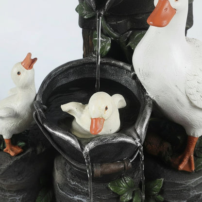 Charming Duck and Squirrel Garden Figurine - Whimsical Outdoor Garden Statue 5