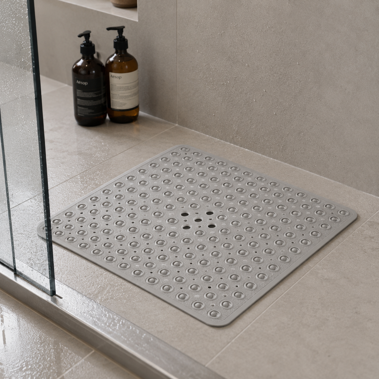 SUCTIONORA – Shower Safety Mat with Large Suction Cups for Stability