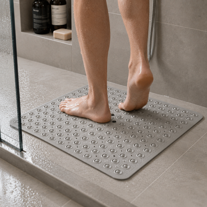 SUCTIONORA – Shower Safety Mat with Large Suction Cups for Stability