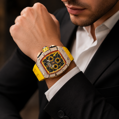 ROYALTIME – Elegant Timepiece with Brilliant Rhinestone Embellishments