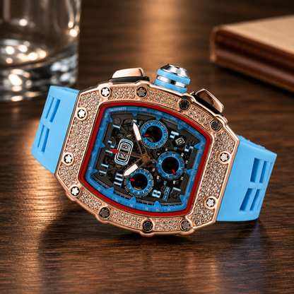 ROYALTIME – Elegant Timepiece with Brilliant Rhinestone Embellishments
