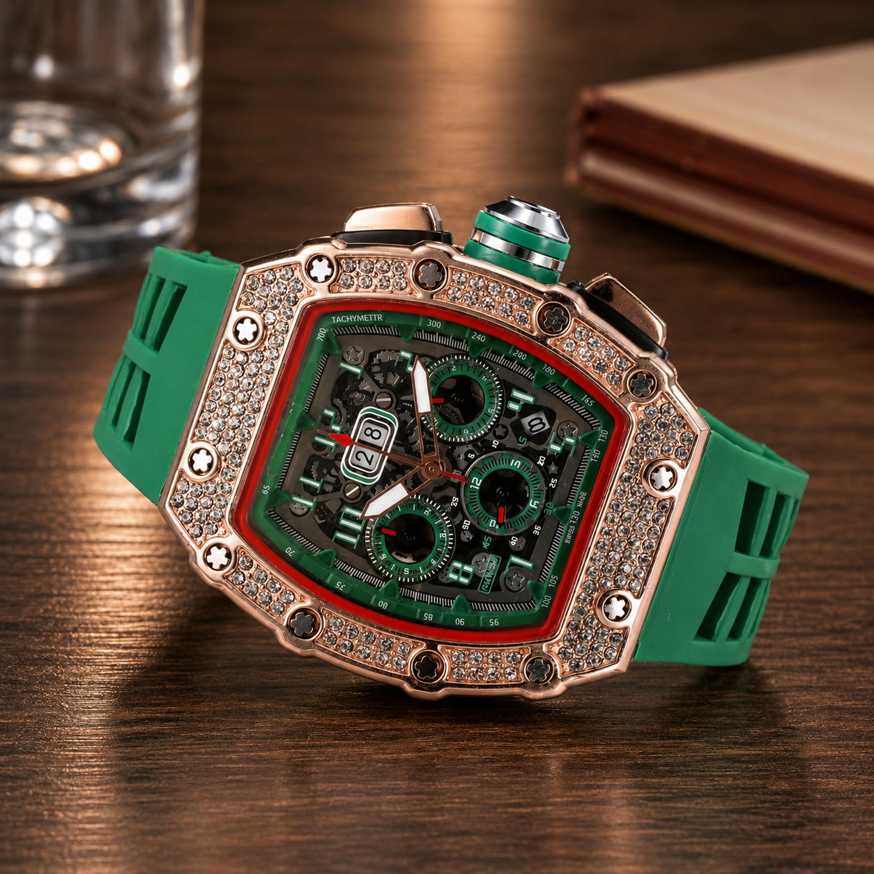 ROYALTIME – Elegant Timepiece with Brilliant Rhinestone Embellishments