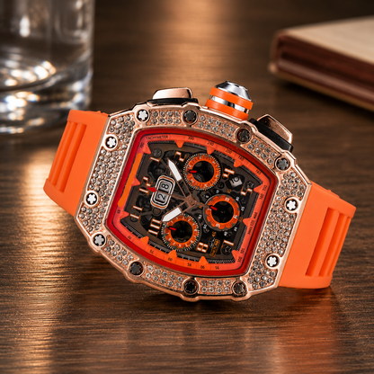 ROYALTIME – Elegant Timepiece with Brilliant Rhinestone Embellishments
