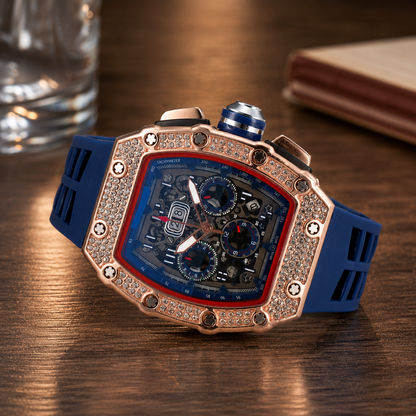 ROYALTIME – Elegant Timepiece with Brilliant Rhinestone Embellishments
