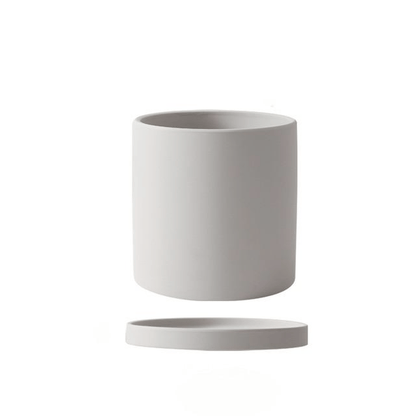 Elegant White Ceramic Flowerpot - Minimalist Design for Modern Home Décor 13