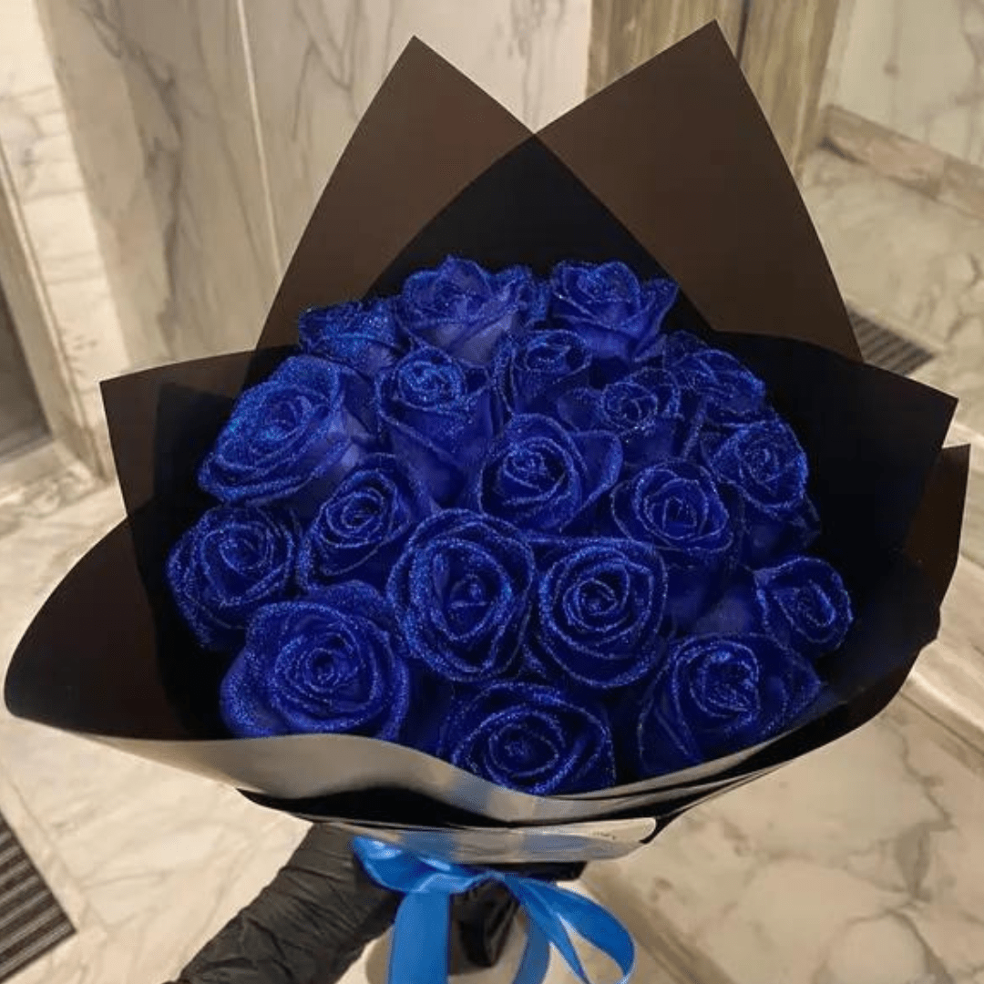 ROSEFLEUR – Artificial Glitter Rose Designed for Long-Lasting Elegance and Home Decor