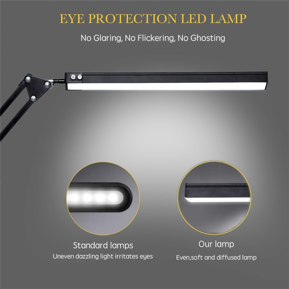 FlexiGlow - Adjustable Clip Lamp with 3 Color Temperatures & 10 Brightness Levels for Reading and Desk Use 4