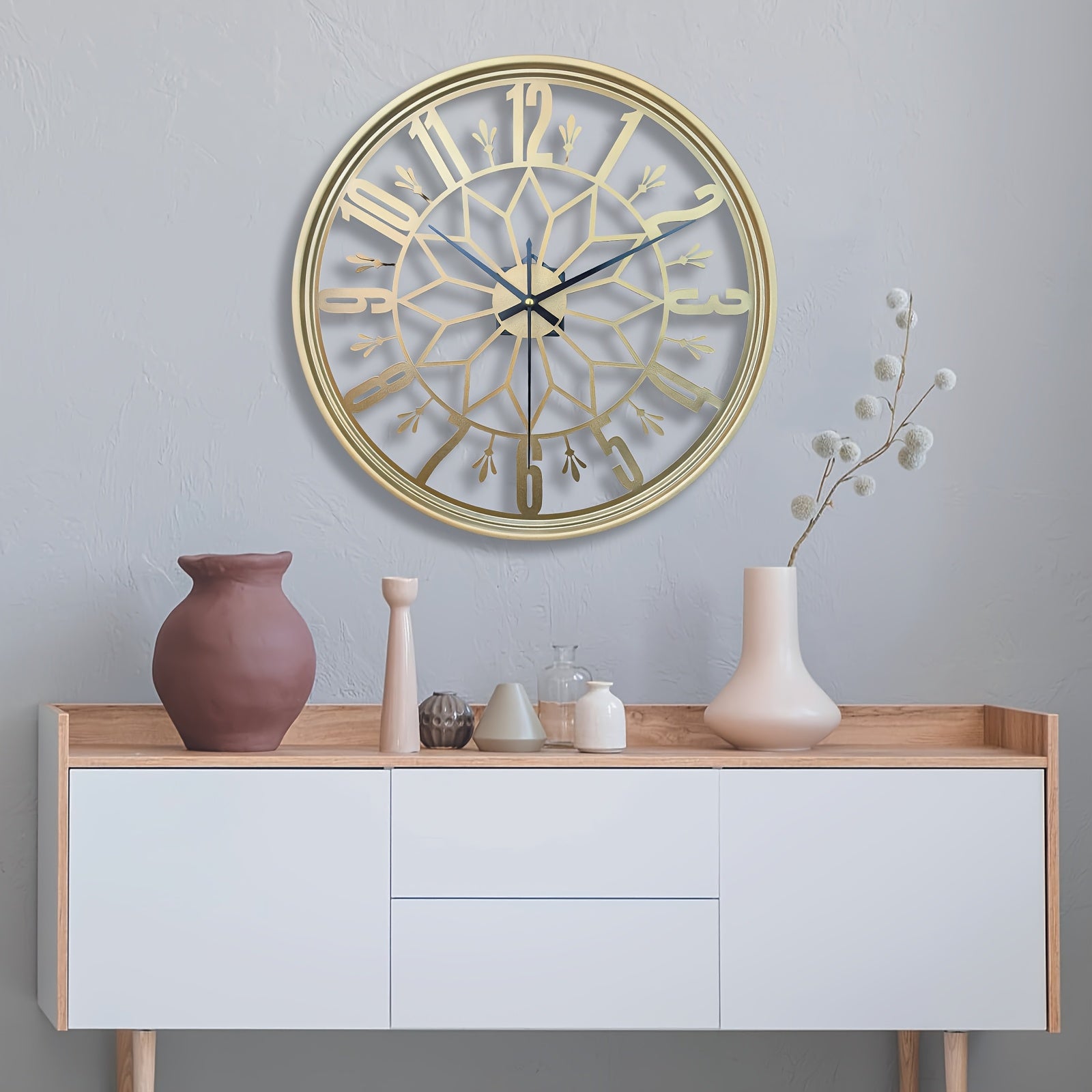 Handcrafted Vintage Metal Wall Clock – Silent Non-Ticking Design 1