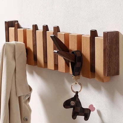 SONATAHOOK – Handcrafted Piano-Style Wall Coat Rack with Folding Hooks