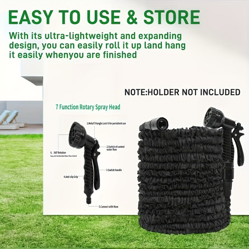 HydroFlex - High-Pressure Expandable Garden Hose with 7 Spray Modes 2
