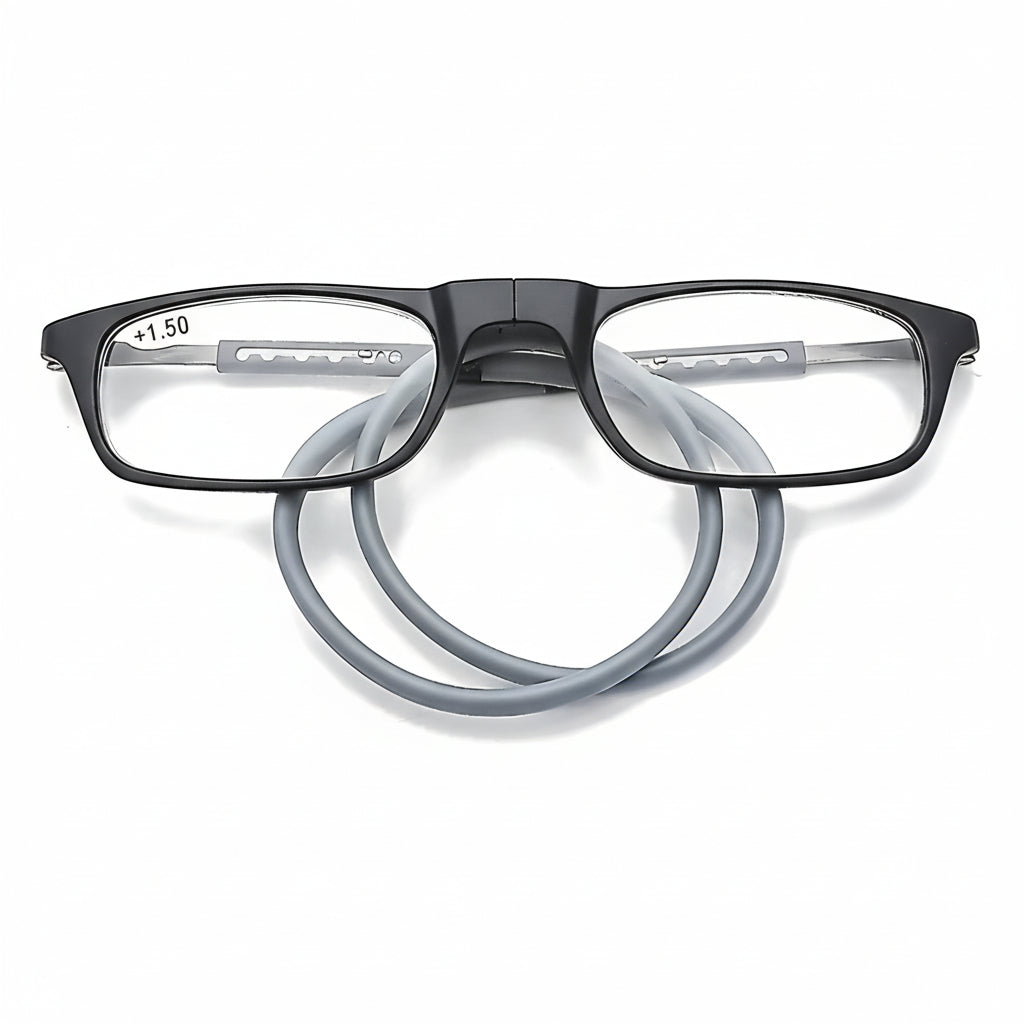 Innovative Magnetic Reading Glasses with Neck-Hanging Comfort Design 2