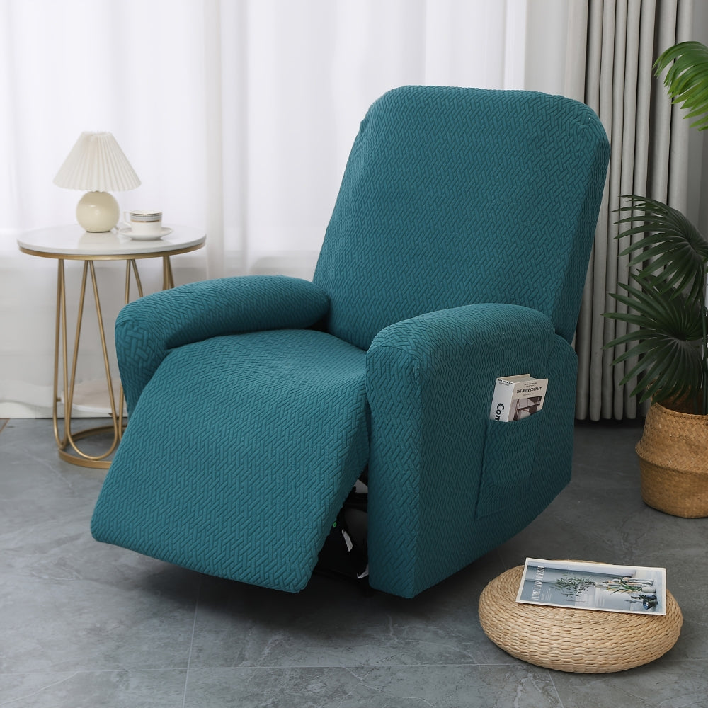 Juno - Fitted Recliner Chair Cover with Integrated Side Pocket 7
