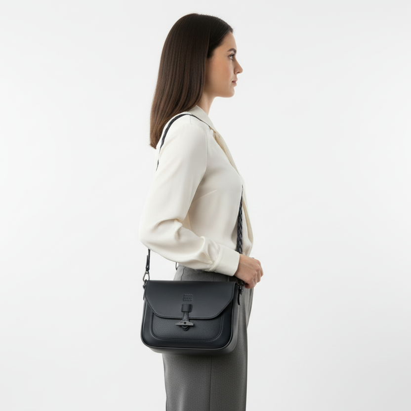 Retro Leather Flap Crossbody Bag