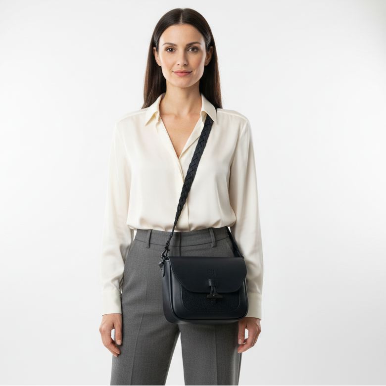 Retro Leather Flap Crossbody Bag