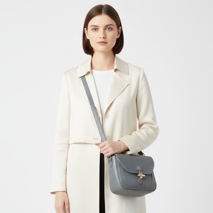 Retro Leather Flap Crossbody Bag