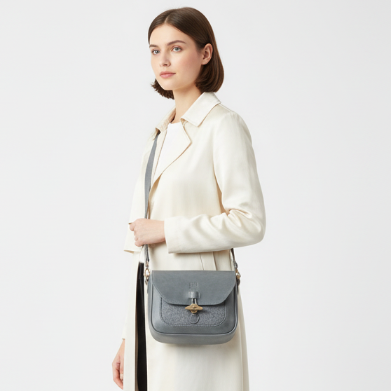 Retro Leather Flap Crossbody Bag