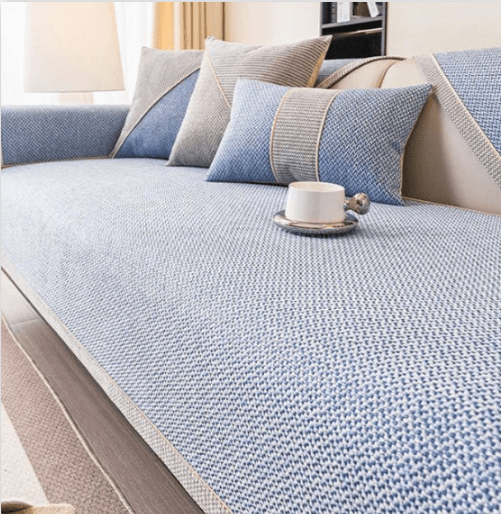 COMFYCOVER – Non-Slip Cotton Linen Sofa Throw Blanket for All-Season Comfort